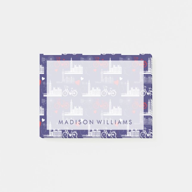 London Landmarks Pattern Post-it Notes (Front)