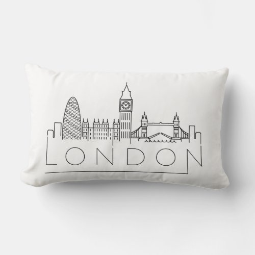 London Landmarks  Skyline Lumbar Pillow