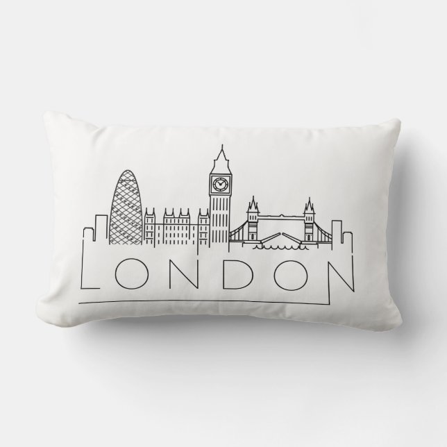 London Landmarks | Skyline Lumbar Pillow (Front)