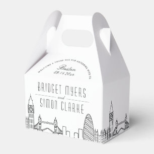 London Landmarks Wedding Event Favor Box