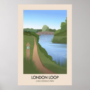 London Loop Long Distance Path Travel Poster