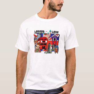 London Love Red Bus Union Jack Shirts