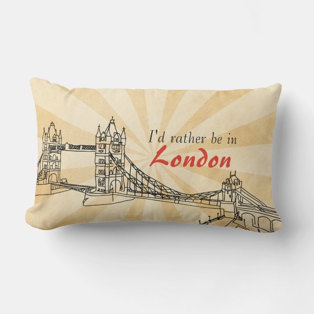 London Lumbar Throw Pillow (Front)