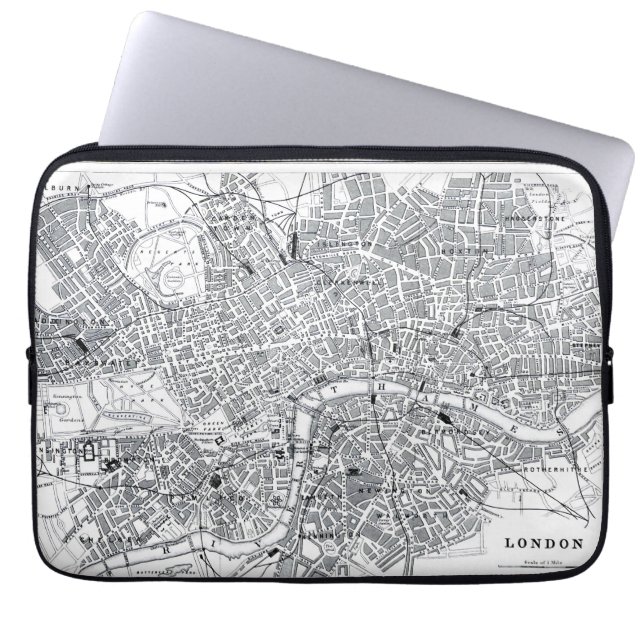 London Map Laptop Sleeve (Front)