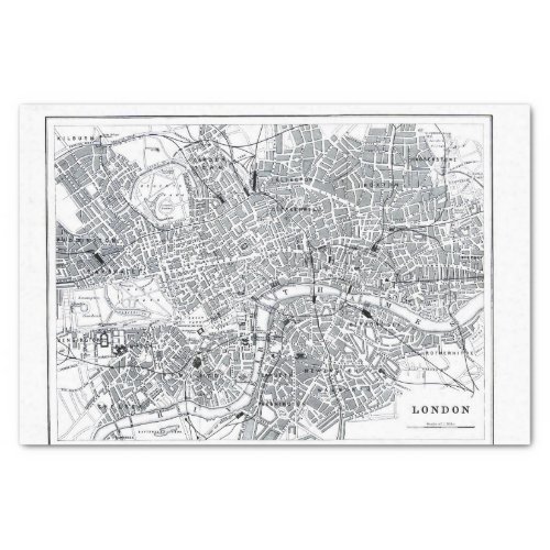 London Map Tissue Paper