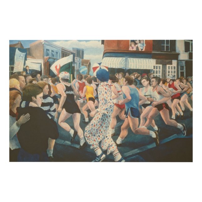 London Marathon 1996 Wood Wall Art (Front)