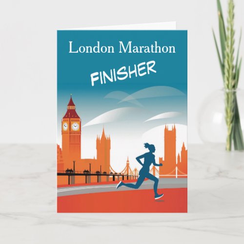 London Marathon Finisher Congratulations Card