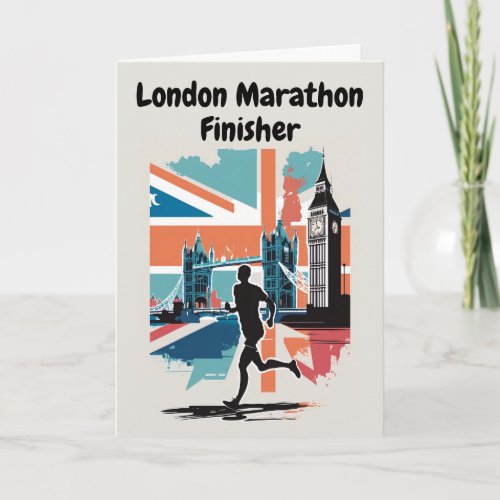 London Marathon Finisher Congratulations Card 