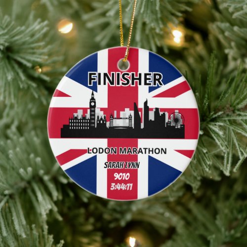London Marathon Finisher Running Keepsake Gift Ceramic Ornament