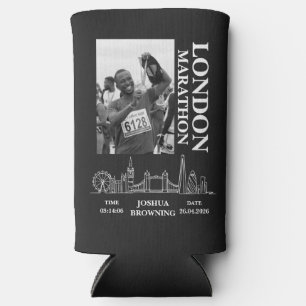London Marathon Personalised Medal Photo Seltzer Can Cooler