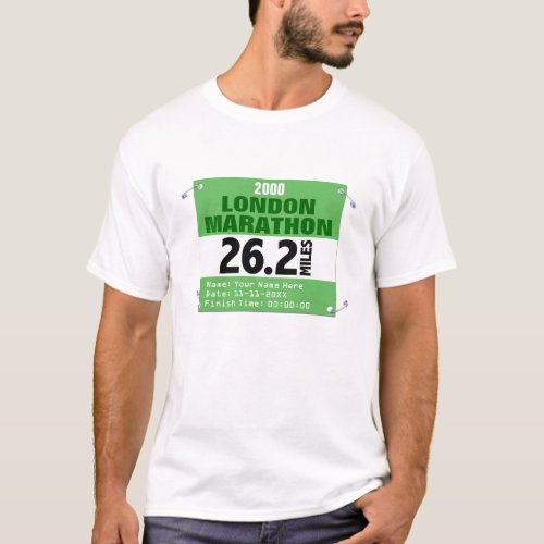 London Marathon Runner 262 Miles Personalized T_Shirt
