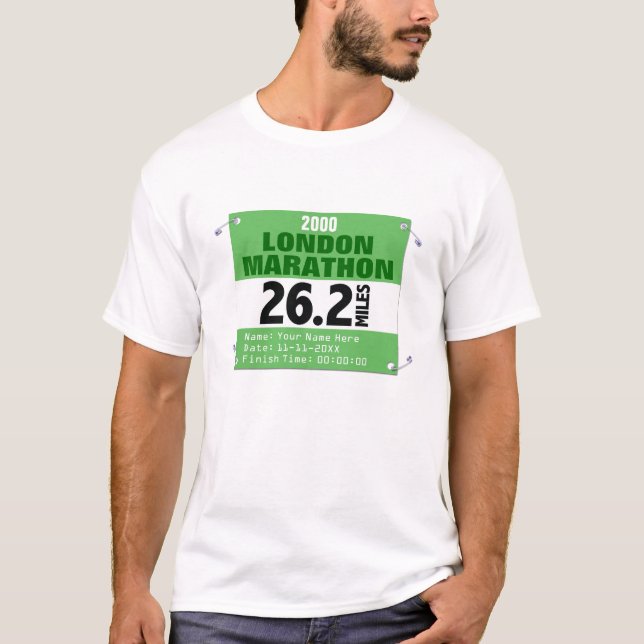 London Marathon Runner, 26.2 Miles Personalized T-Shirt (Front)