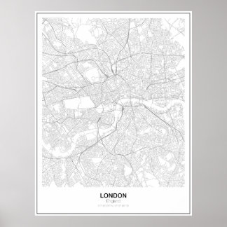 London Minimalist Map Poster (Style 2)