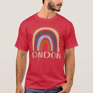 London Name Personalized Funny Women Rainbow Londo T-Shirt