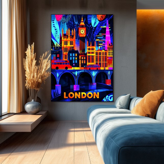 London Neon Nights – Vibrant Cityscape Art Poster (Creator Uploaded)