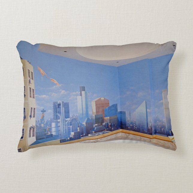 London New York Crash Accent Pillow (Front)