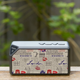 London Newspaper Pattern Bluetooth Speaker