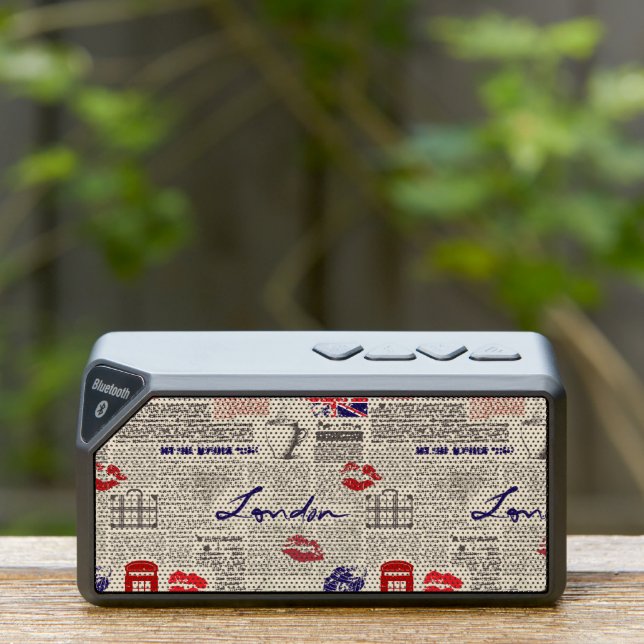 London Newspaper Pattern Bluetooth Speaker (Insitu(Outdoor))
