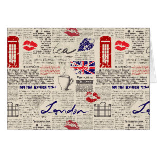 London Newspaper Pattern Cards