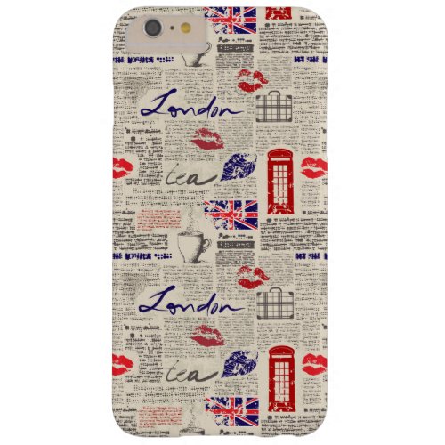 London Newspaper Pattern Barely There iPhone 6 Plus Case