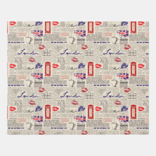 London Newspaper Pattern Rug