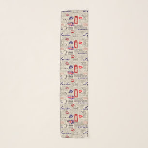London Newspaper Pattern Scarf