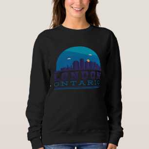 London Ontario Canada City Skyline Silhouette Outl Sweatshirt