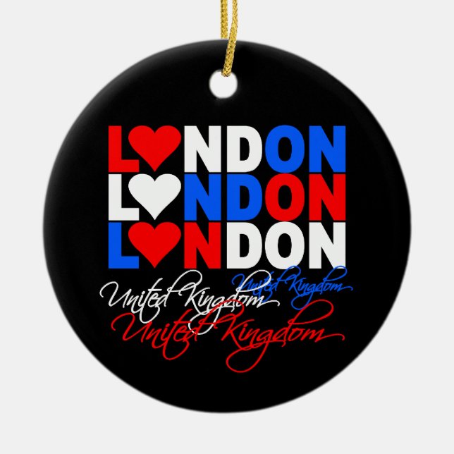 London ornamnet ceramic ornament (Front)