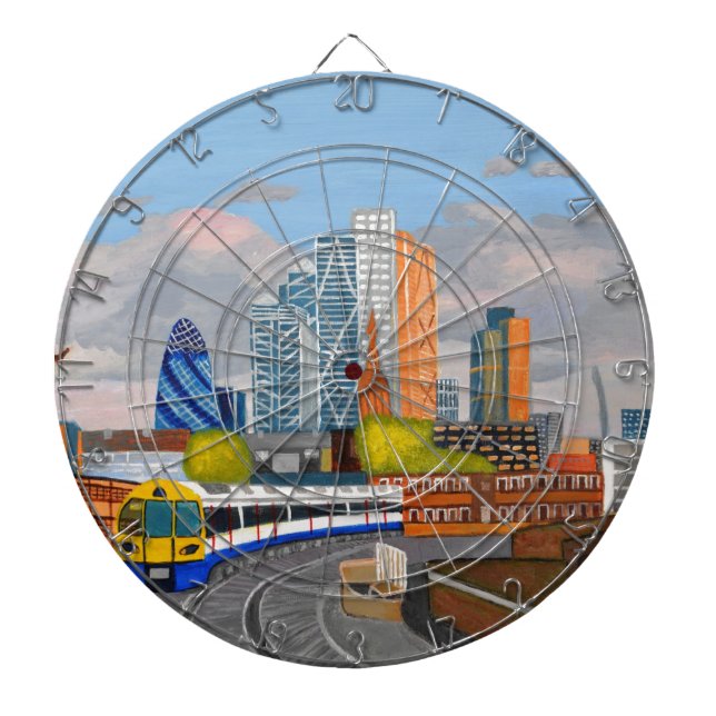 London Overland train- Hoxton station Dart Board (Front)