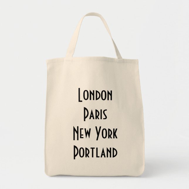 London Paris New York Portland Tote Bag (Front)