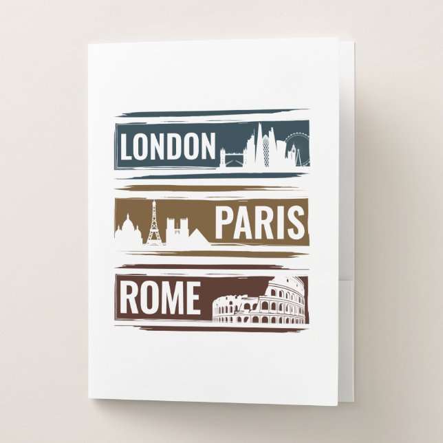 London Paris Rome Pocket Folder (Front)