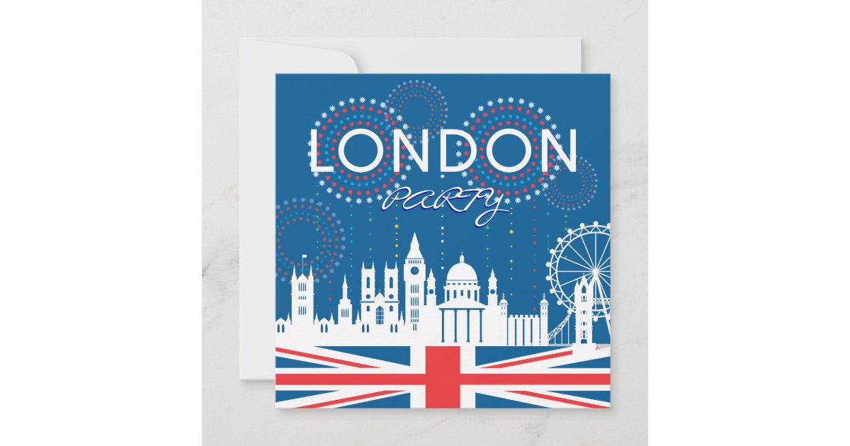 London Party Invitation Zazzle