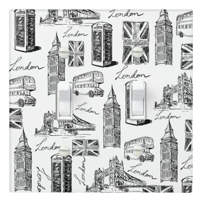 London Pattern Light Switch Cover (In Situ)