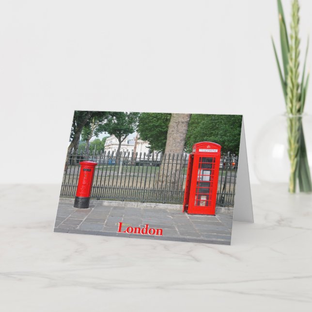 London phone booth & postbox card (Front)