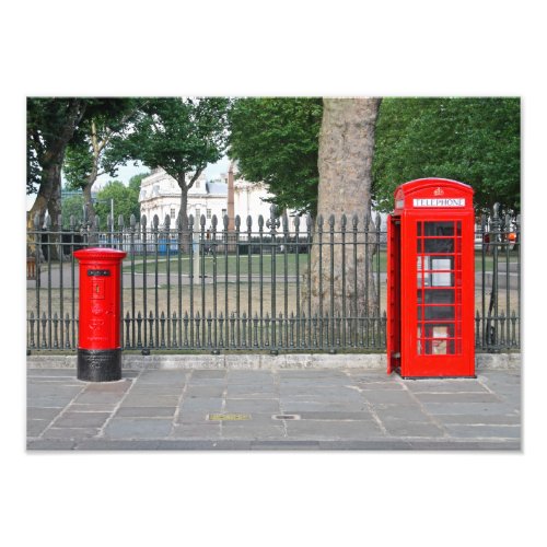 London phone booth  postbox photo print