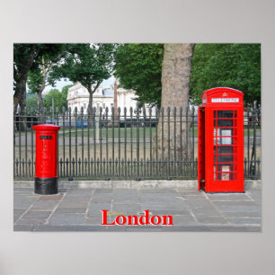 London phone booth & postbox poster