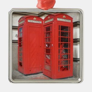 London Phone Booth Products Metal Ornament