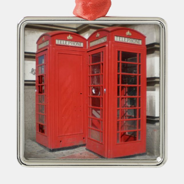 London Phone Booth Products Metal Ornament (Front)