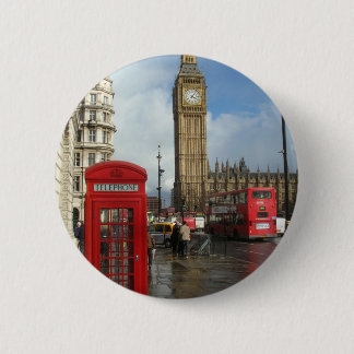London Phone box & Big Ben (St.K) Pinback Button