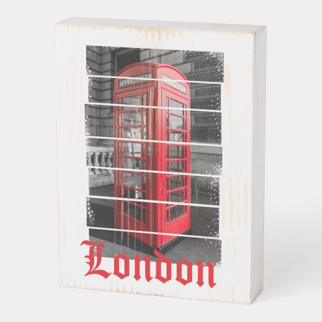 London Phone Box Vintage Souvenir (Angled Vertical)