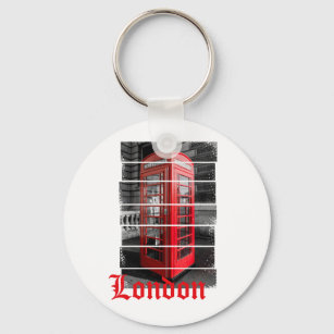 London Phone Box Vintage Souvenir Keychain