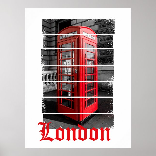 London Phone Box Vintage Souvenir Poster (Front)