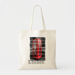 London Phone Box Vintage Souvenir Tote Bag