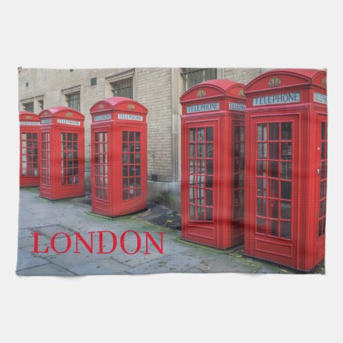 London phone boxes tea towel