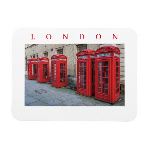 London phone boxes view fridge magnet