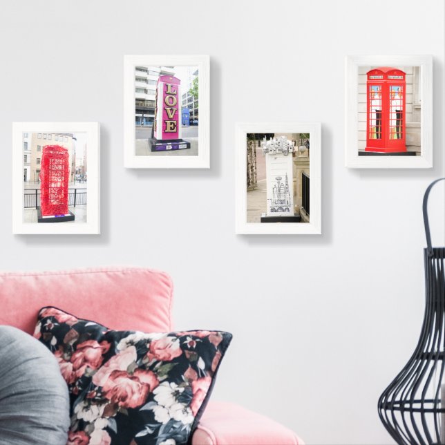 London Photo Booth Photos Wall Art Sets (Livingroom)