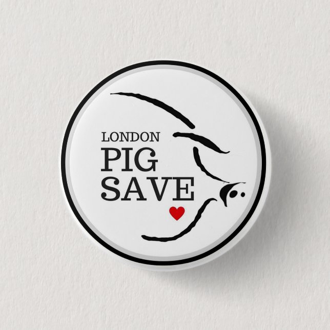 LONDON PIG SAVE LOGO BUTTON (Front)