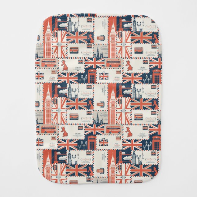 London Post Burp Cloth (Front)