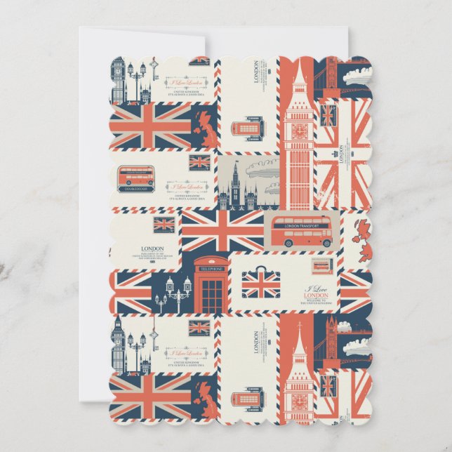 London Post Flat Greeting Card (Front)