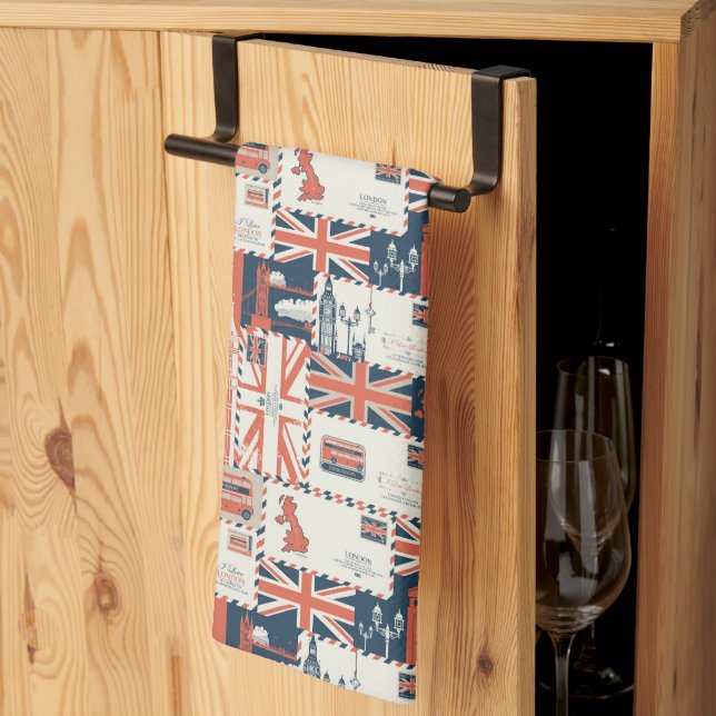 London Post Kitchen Towel (Thirds Fold)